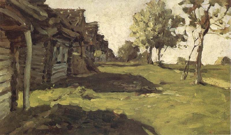 Levitan, Isaak Sunny day in the village china oil painting image